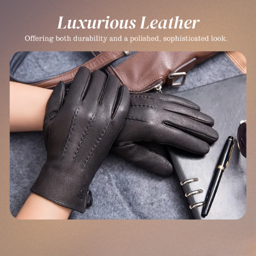 Henry | Deer Pattern Goatskin Winter Gloves