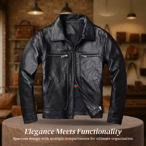 Thomas | Rugged Trucker Style Leather Jacket