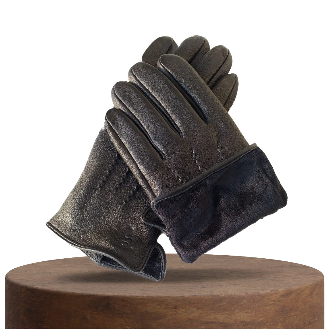 Henry | Deer Pattern Goatskin Winter Gloves