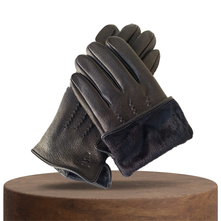 Henry | Deer Pattern Goatskin Winter Gloves