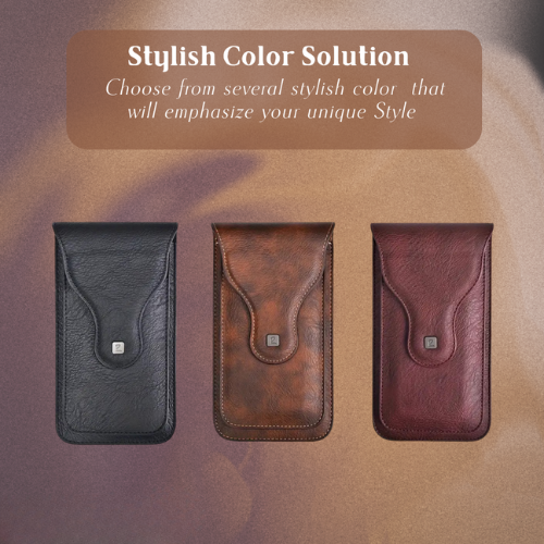 Xavier | Carabiner Clip Leather Phone Holster