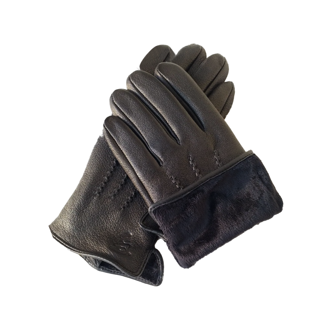 Henry | Deer Pattern Goatskin Winter Gloves