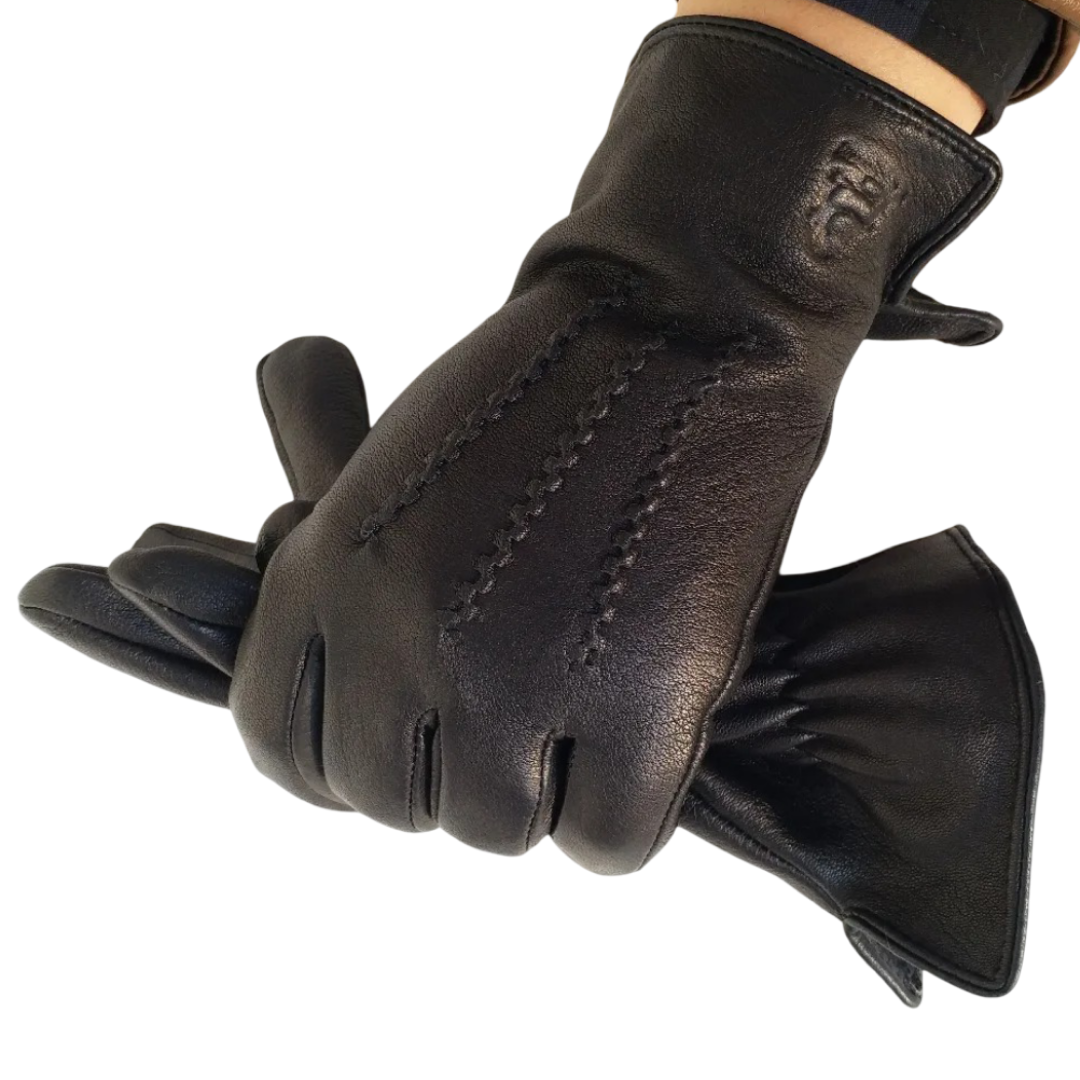 Henry | Deer Pattern Goatskin Winter Gloves