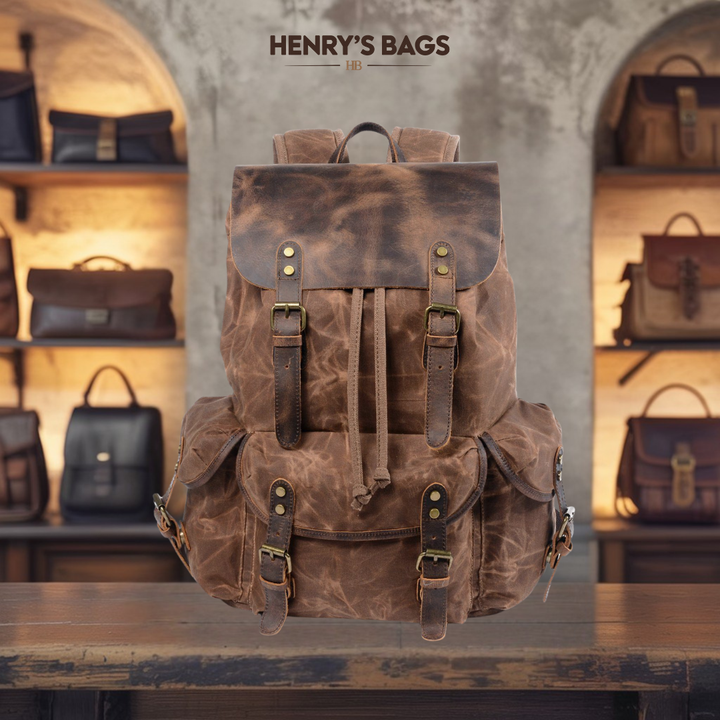 Salzburg | Canvas Leather Backpack