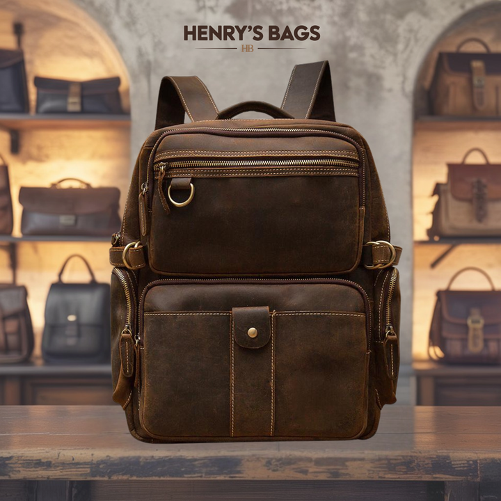 Basel | Brown Leather Backpack