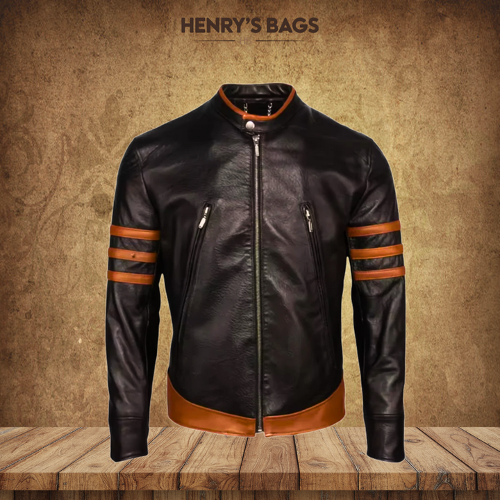 Evan | Men’s Wolverine Motorcycle Leather Jacket