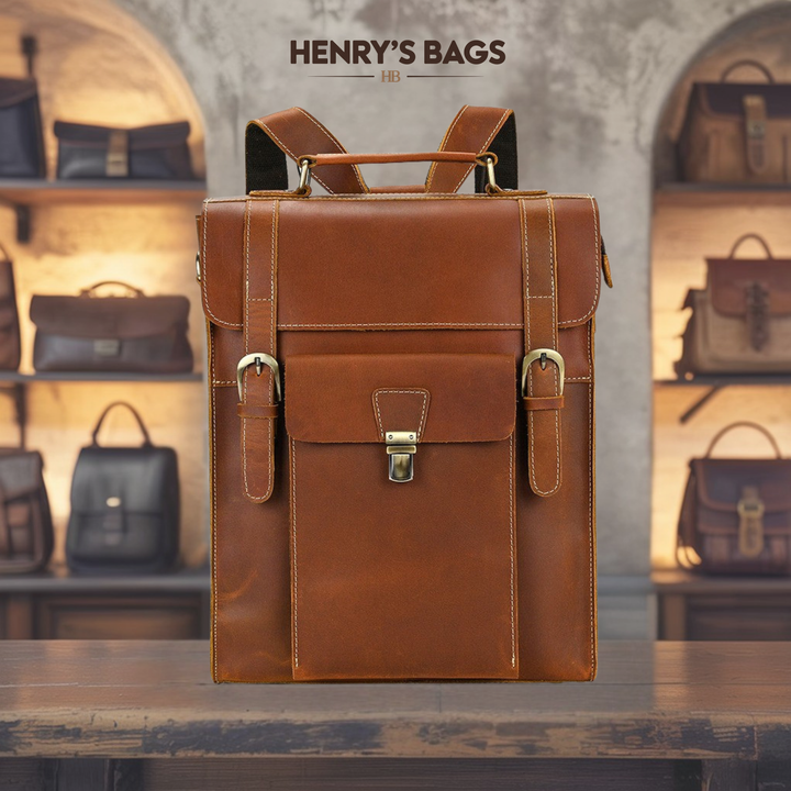 Girona | Leather Convertible Backpack