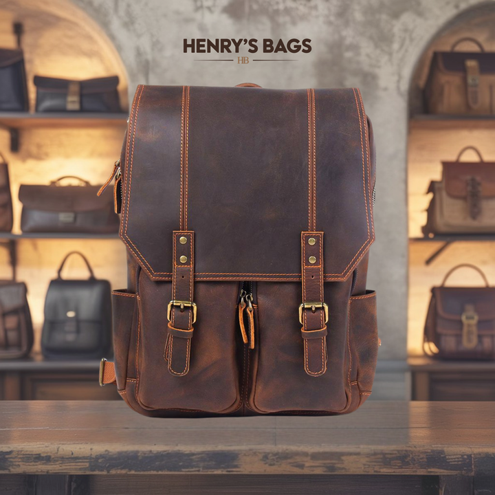 Biefeld | Brown Leather Backpack