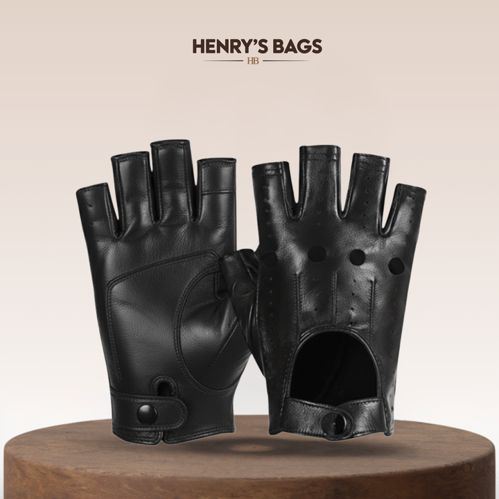Florian | Perforated Leather Motorcycle Gloves