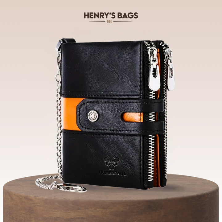 Roque | Leather Chain Strap with Multiple Compartments | Wallet