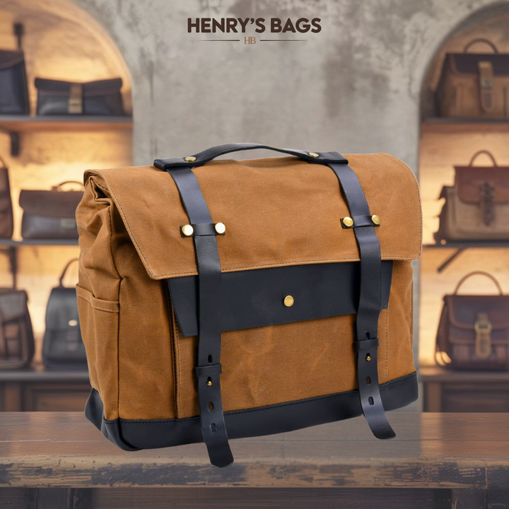 Seattle | Canvas Motorcycle Saddlebag