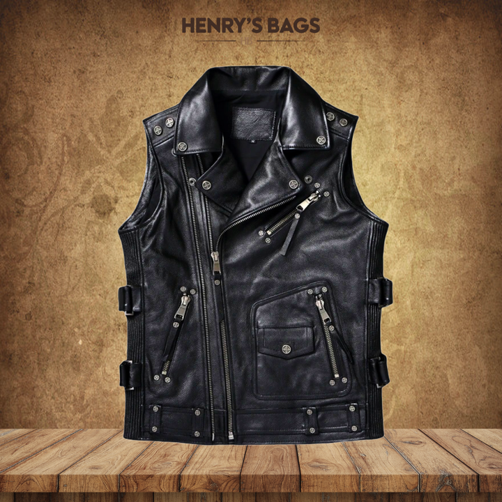 Viggo | Vintage Distressed Leather Vest