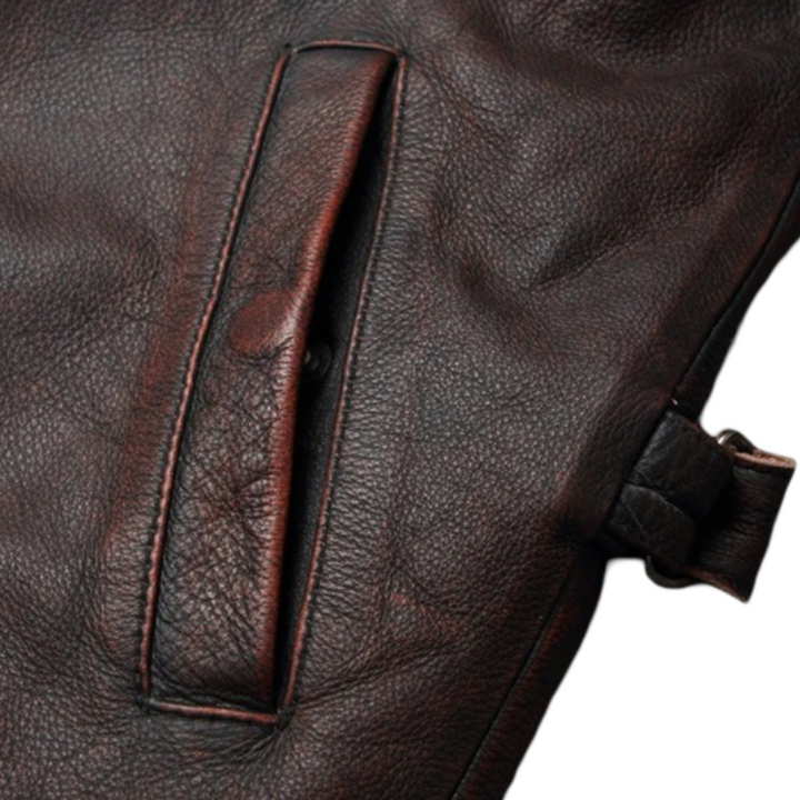 Thomas | Rugged Trucker Style Leather Jacket