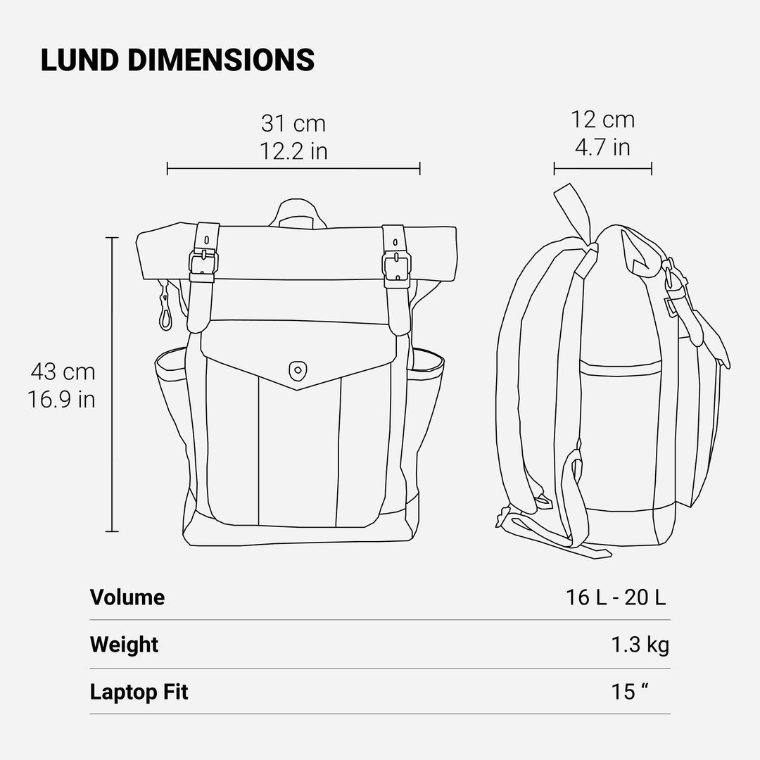 Marseille | Vaxad Canvas Roll-top Backpack