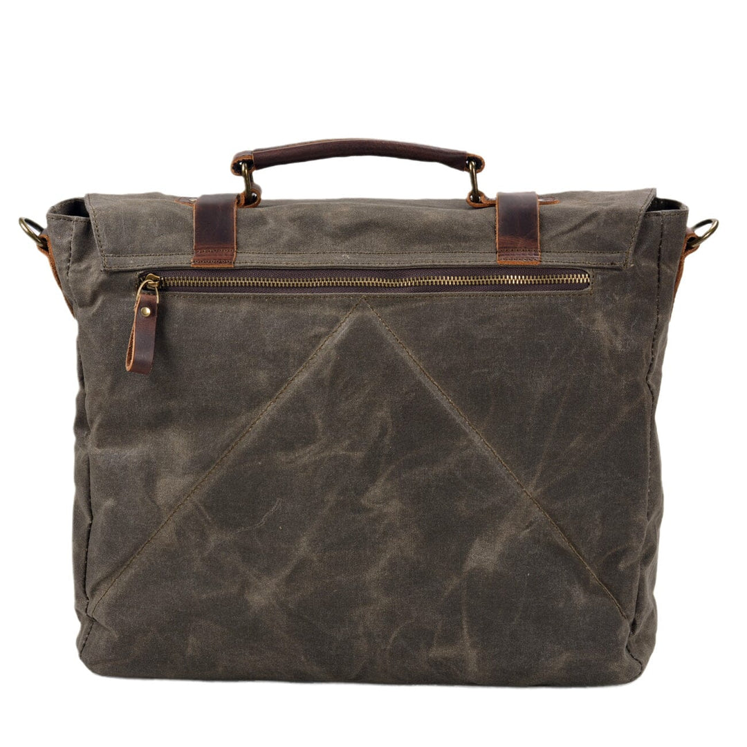 Bruges | Canvas And Leather Clutch Bag