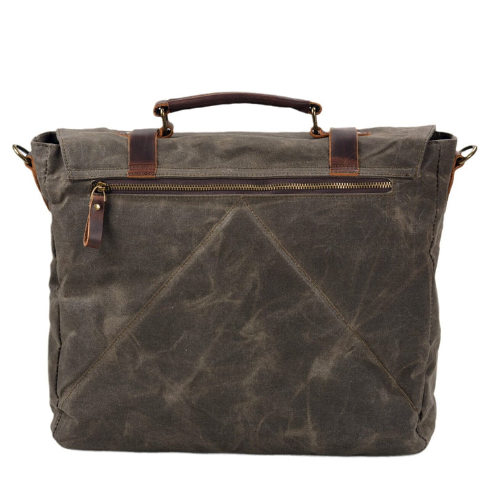 Bruges | Canvas And Leather Clutch Bag