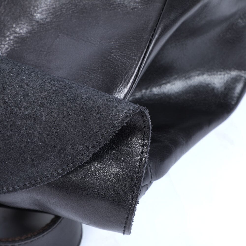 Bodo | Small Black Leather Backpack