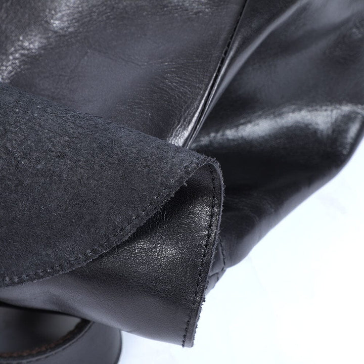 Bodo | Small Black Leather Backpack