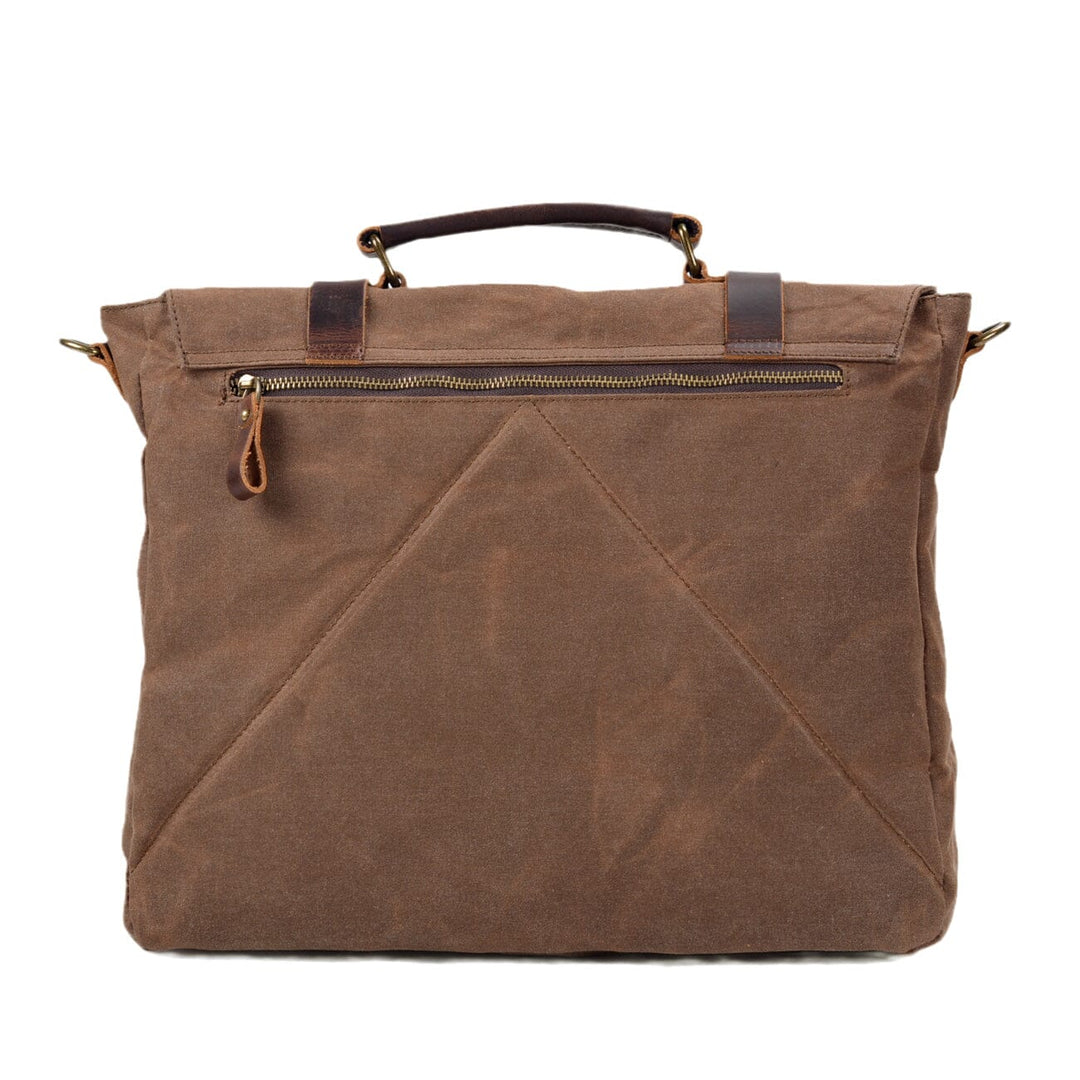 Bruges | Canvas And Leather Clutch Bag