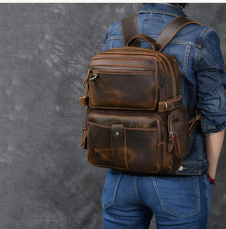 Basel | Brown Leather Backpack