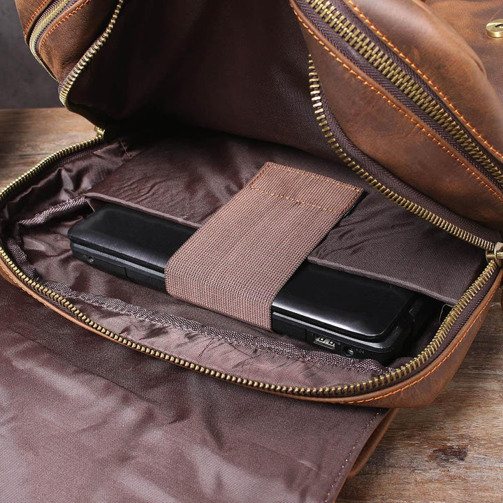 Biefeld | Brown Leather Backpack