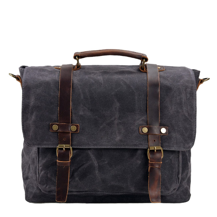 Bruges | Canvas And Leather Clutch Bag
