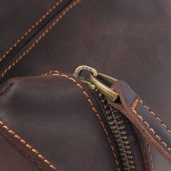 Flam | Leather Backpack with Drawstring