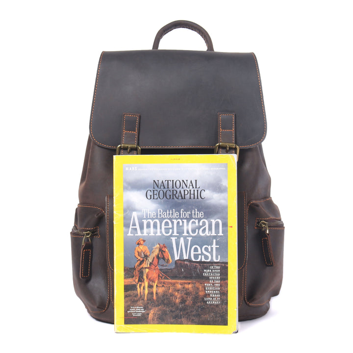 Flam | Leather Backpack with Drawstring