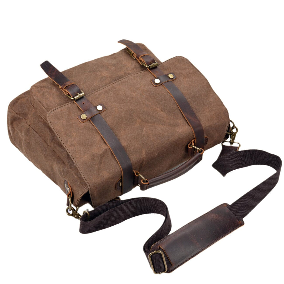 Bruges | Canvas And Leather Clutch Bag