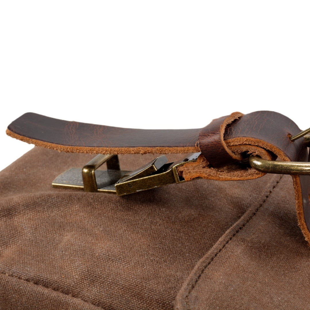 Bruges | Canvas And Leather Clutch Bag