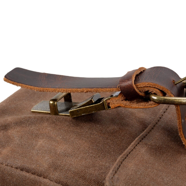 Bruges | Canvas And Leather Clutch Bag